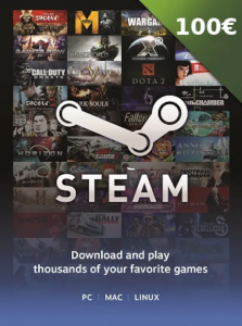 STEAM WALLET CODE 100€ EURO ( Code có sẵn ) Bạn nạp được 2,725k wallet trong steam STEAM WALLET CODE 100€ EURO ( Code có sẵn ) Bạn nạp được 2,725k wallet trong steam