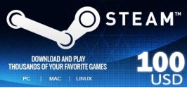 Steam Wallet Code 100$ (Có sẵn ) Bạn nạp được 2544k wallet trong steam Steam Wallet Code 100$ (Có sẵn ) Bạn nạp được 2544k wallet trong steam